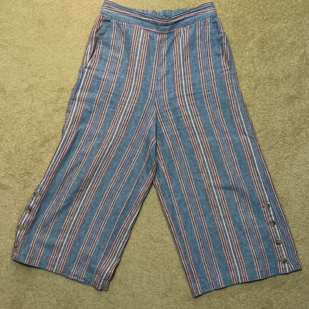 Madewell -Medium - Wide leg crop linen pants